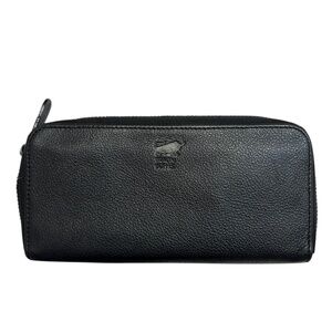 Braun buffel black leather zipper accordion clutch wallet Germany